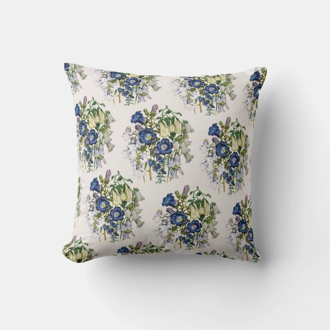 Carnival of flowers throw pillow (Front)