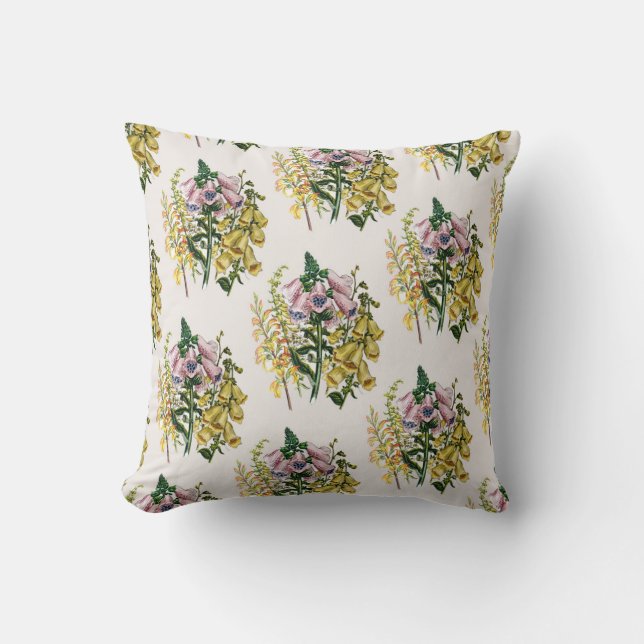 Carnival of flowers throw pillow (Front)