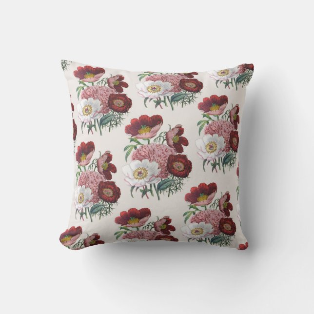 Carnival of Flowers Throw Pillow (Front)