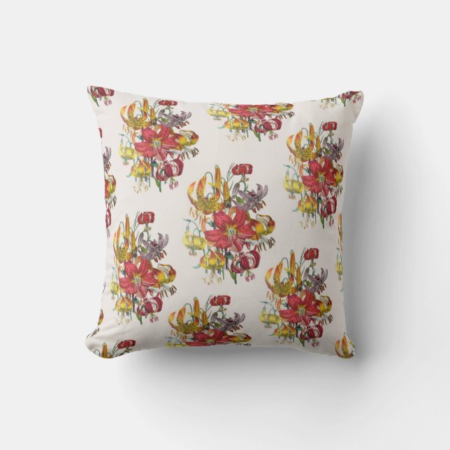 Carnival of flowers throw pillow (Front)