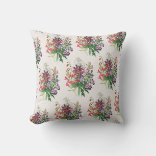 Carnival of Flowers Throw Pillow