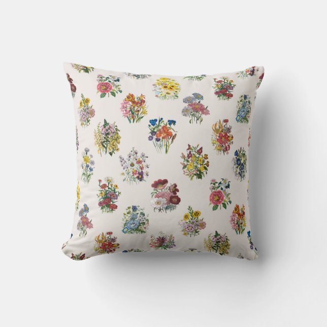 Carnival of flowers throw pillow (Front)