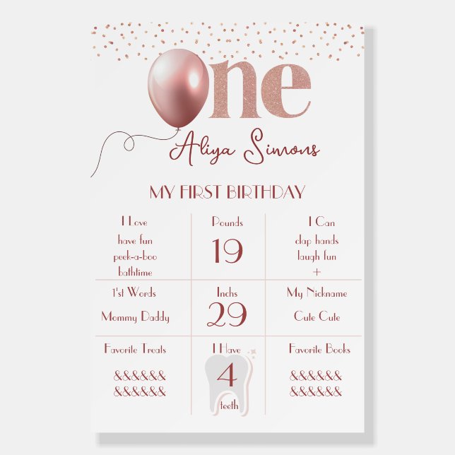 Carnival of Joy First Birthday welcome Foam Board (Front)