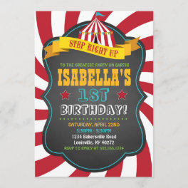 Carnival or Circus Birthday Party Invitation