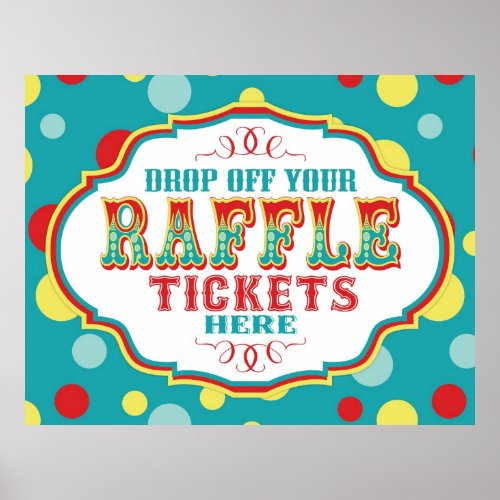 Carnival or Circus Raffle Ticket Booth Sign