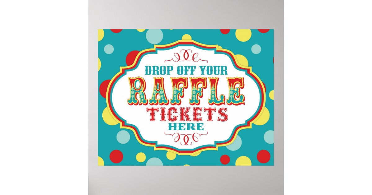 Carnival or Circus Raffle Ticket Booth Sign | Zazzle.com