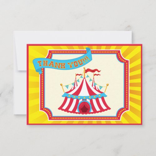 Carnival or Circus Thank You Cards