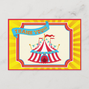 Carnival or Circus Thank You Cards. Card