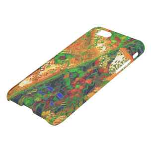 Carnival or mask party of paints, green and orange iPhone SE/8/7 case