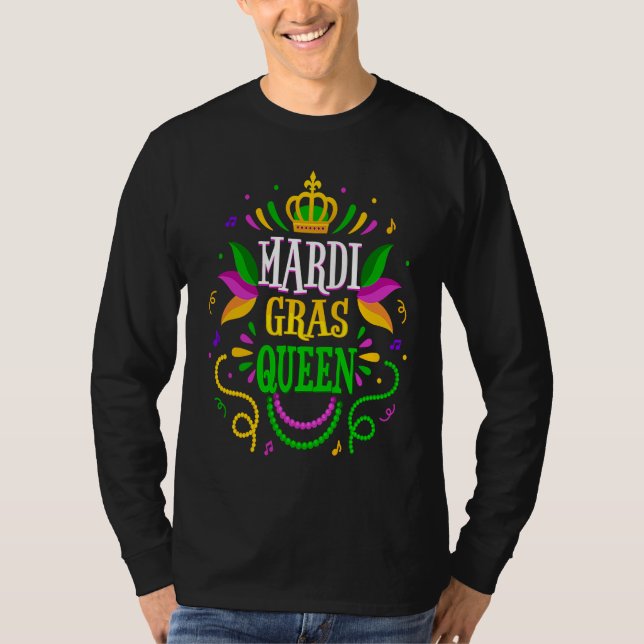 Carnival Party Confetti Outfit  Mardi Gras Queen C T-Shirt (Front)