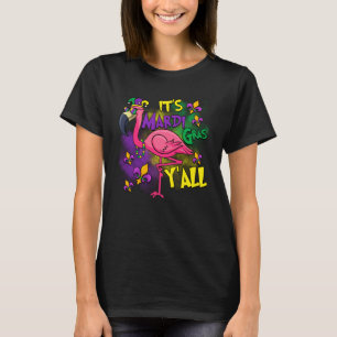 Carnival Party Gift Idea Flamingo Mardi Gras T-Shirt