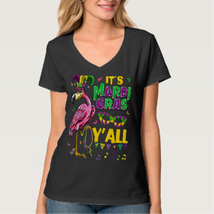 Carnival Party Gift Idea Flamingo Mardi Gras T-Shirt