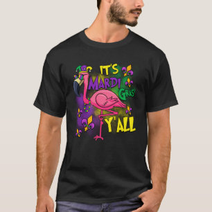 Carnival Party Gift Idea Flamingo Mardi Gras T-Shirt