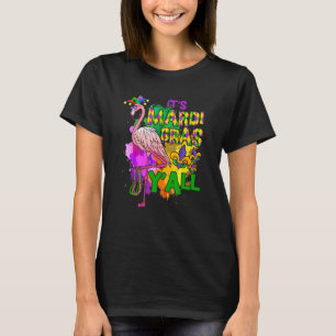 Carnival Party Idea Flamingo Mardi Gras T-Shirt