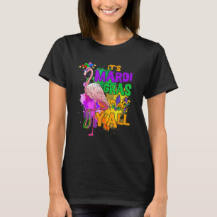 Carnival Party Idea Flamingo Mardi Gras T-Shirt