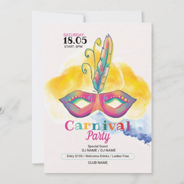 Carnival Party Invitation (Front)