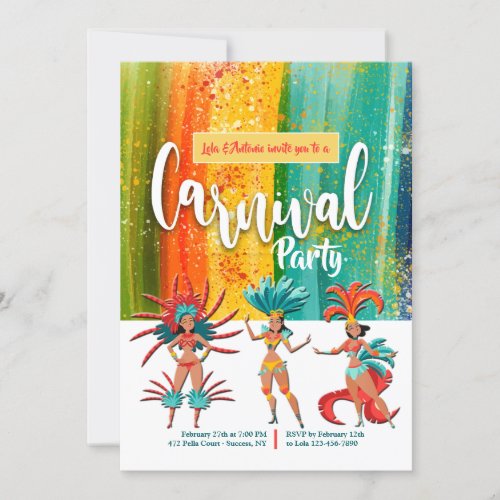 Carnival Party Invitations