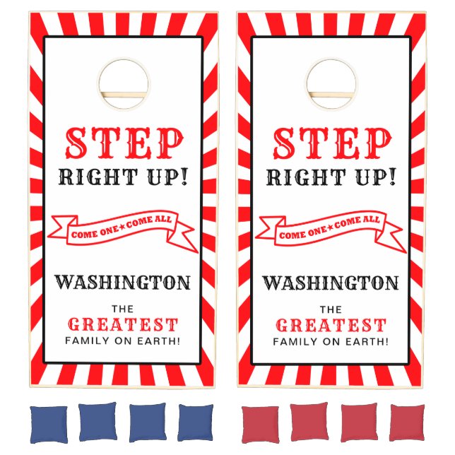 Carnival Personalized Family Cornhole Set (Set)