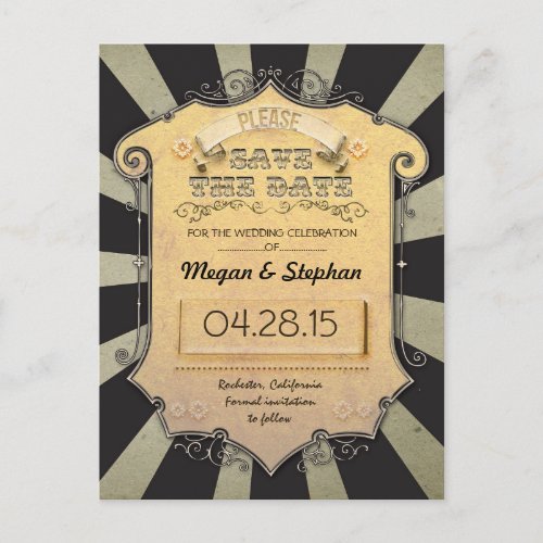 Carnival Save the Date Announcement Postcard