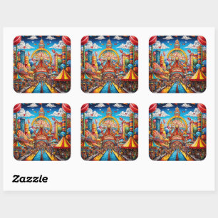 Carnival Square Sticker