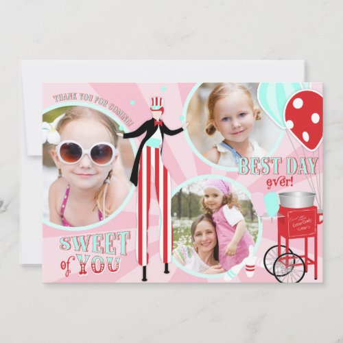 Carnival Stilt Walker Cotton Candy Thank You