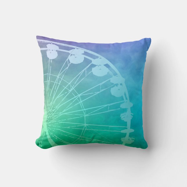 Carnival Summer design Throw Pillow (Front)