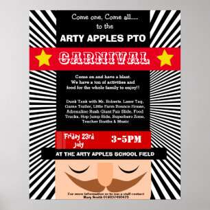 carnival summer fair PTA school fundraising poster