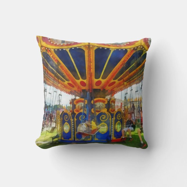 Carnival - Super Swing Ride Throw Pillow (Front)
