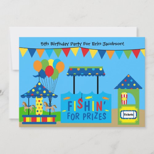 Carnival Theme Birthday Party Invitation