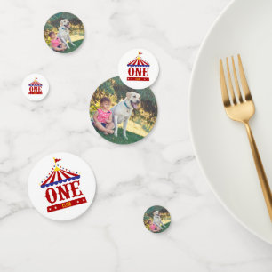 Carnival Theme First Birthday Party Photo Confetti