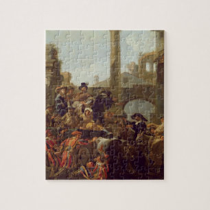 Carnival Time in Rome, 1653 (oil on canvas) Jigsaw Puzzle