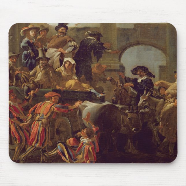 Carnival Time in Rome, 1653 (oil on canvas) Mouse Pad (Front)