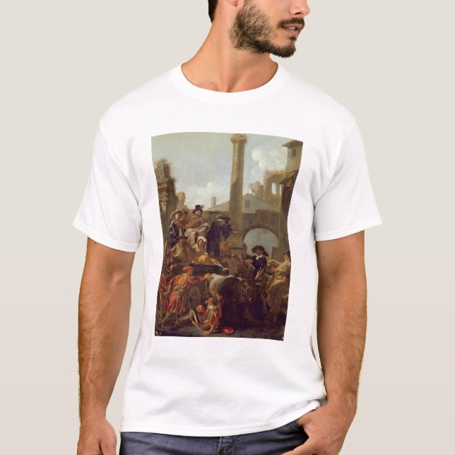 Carnival Time in Rome, 1653 (oil on canvas) T-Shirt (Front)