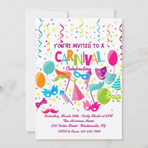 Carnival Time Invitation