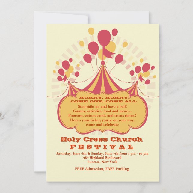 Carnival Time Invitation (Front)