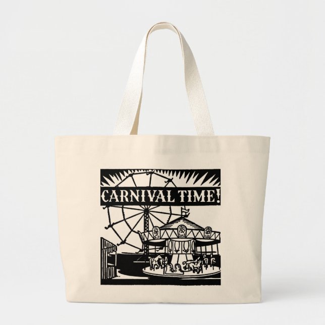 Carnival Time Large Tote Bag (Front)