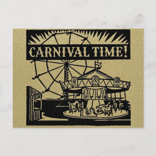 Carnival Time Plain Postcard