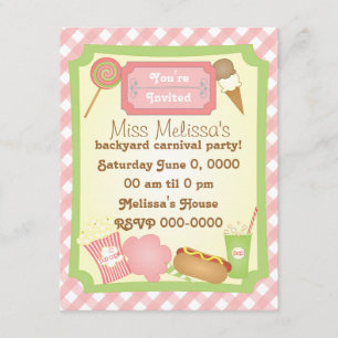 Carnival Treats Invitation