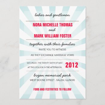 Carnival Wedding Invitation by goskell at Zazzle