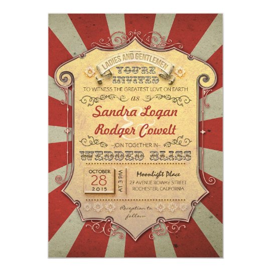 Carnival Wedding Invitations Zazzle Com