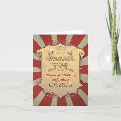 Carnival Wedding Thank You Cards