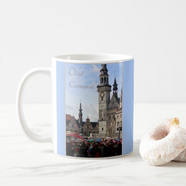 Carnival Week, Aalst, Belgium Coffee Mug (With Donut)