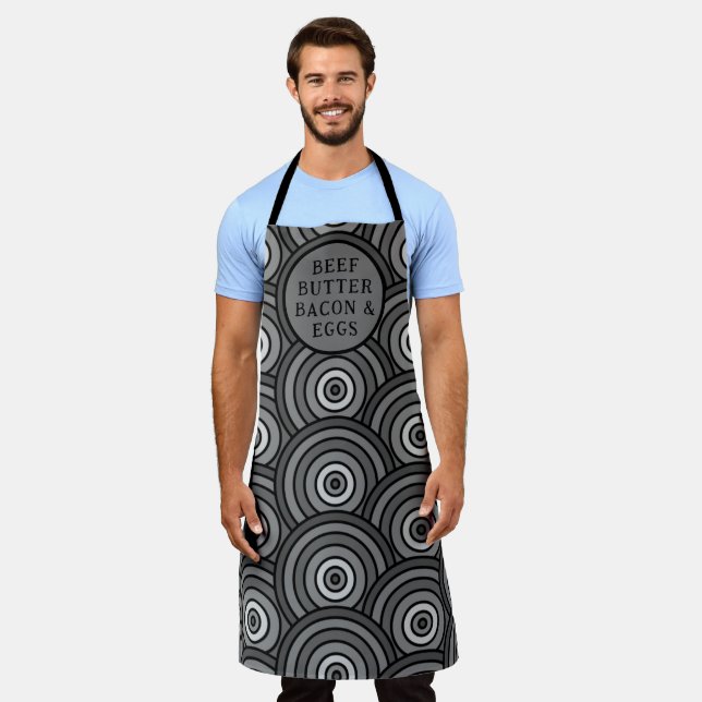 Carnivore Beef Butter Bacon And Eggs Barbecue Apron (Worn)