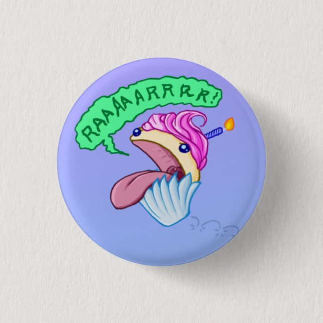Carnivore Cupcake Pinback Button (Front)