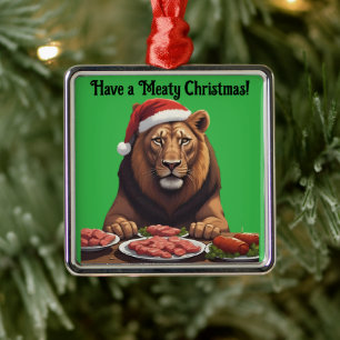 carnivore lion Christmas holiday Ornament