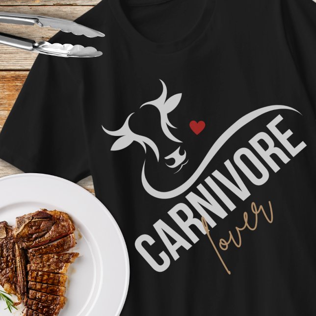 Carnivore Lover Unisex Cow T-Shirt (Carnivore Lover t-shirt gift for the meat enthusiast in your life. #carnivorelifestyle)