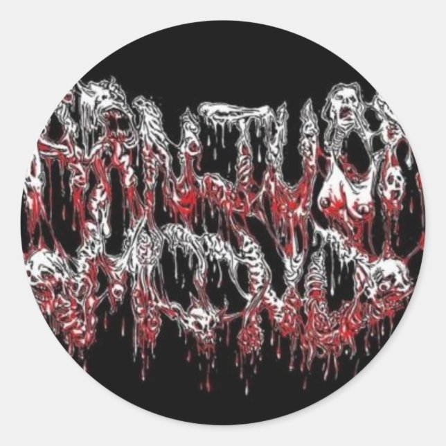 carnivore mind classic round sticker (Front)