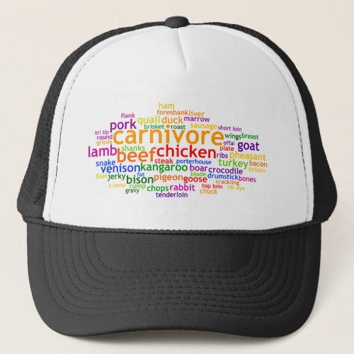 Carnivore Wordle Trucker Hat