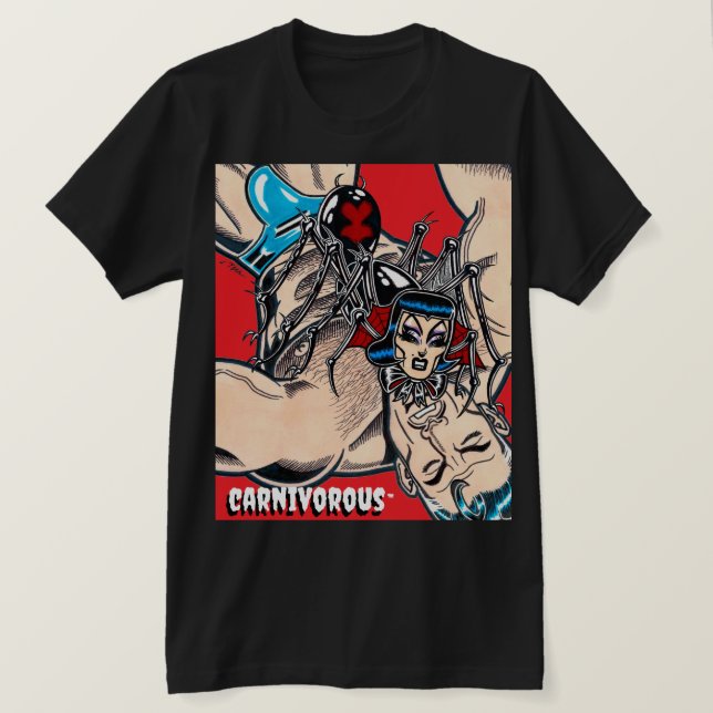 Carnivorous™/Black Widow T-Shirt (Design Front)
