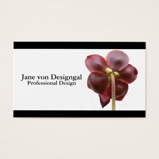 Carnivorous Pitcher Plant Flower Business Card